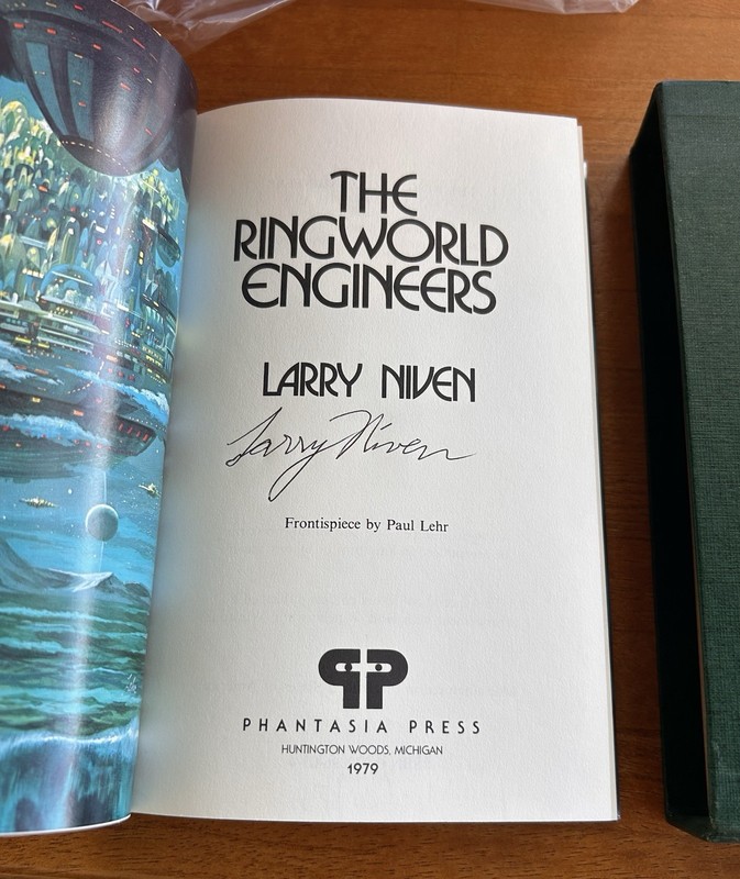 LARRY NIVEN THE RINGWORLD ENGINERS SIGNED Twice PHANTASIA PRESS W Map