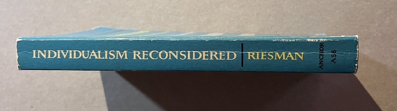SELECTED ESSAYS FROM INDIVIDUALISM RECONSIDERED by David Riesman 1954 paperback gallery