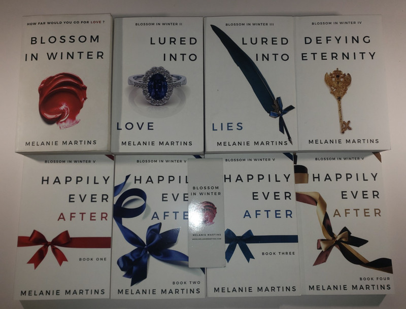 Melanie Martin Paperback Book Lot (8) Blossom in Winter Happily Ever After 1-4