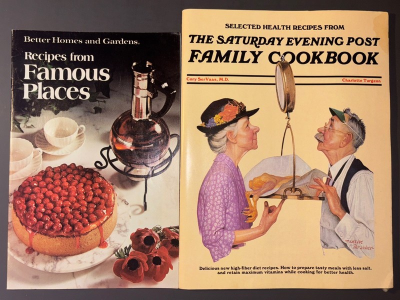 1970s-1980s Cookbook Compilations Lot, Famous Places & Health Recipes