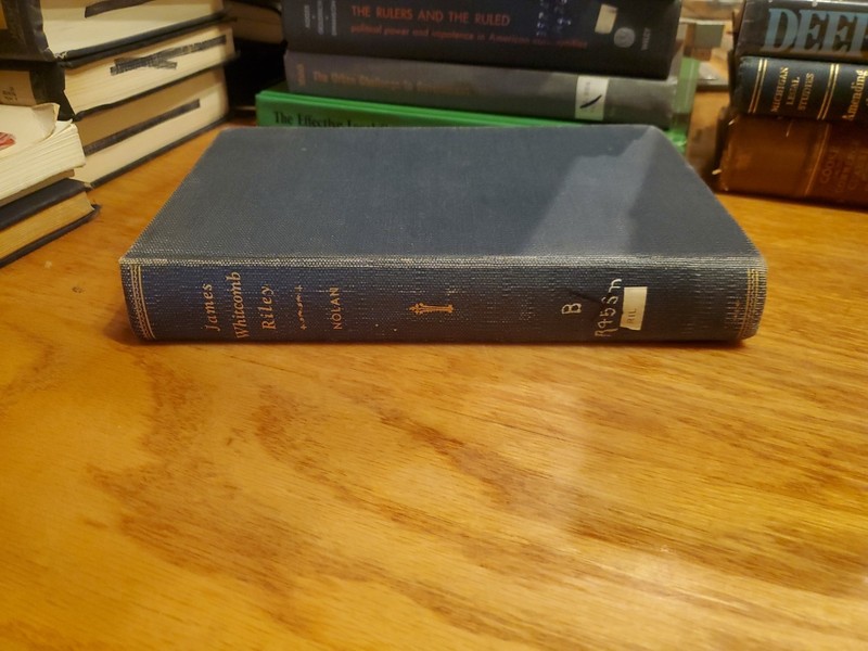 James Whitcomb Riley: Hoosier Poet by Jeannette Covert Nolan 1941 HC