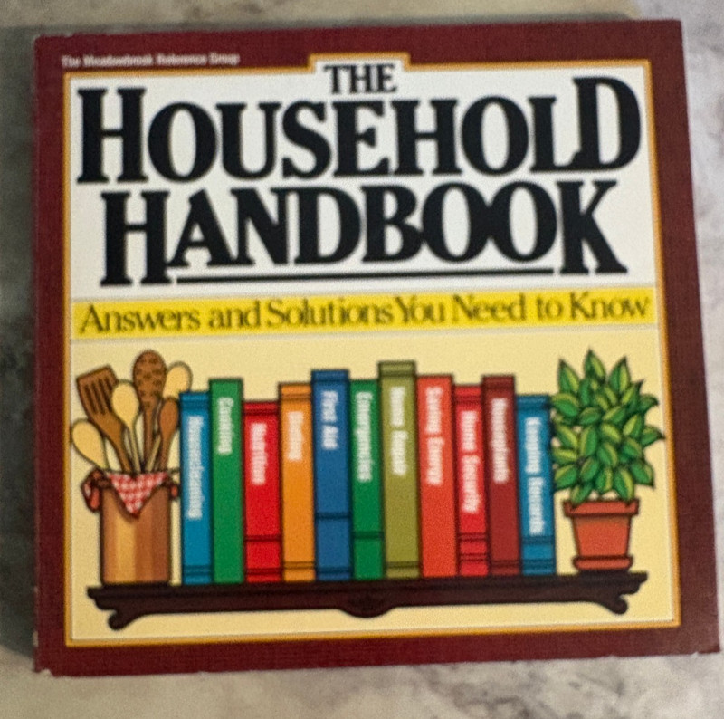 THE HOUSEHOLD HANDBOOK Answers Solutions Vintage 1981 Like-New 173 Pages
