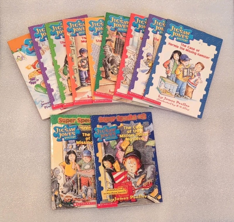 11 books! Jigsaw Jones Mystery 1-8, 29, Super Special 1 & 2 (James Preller)
