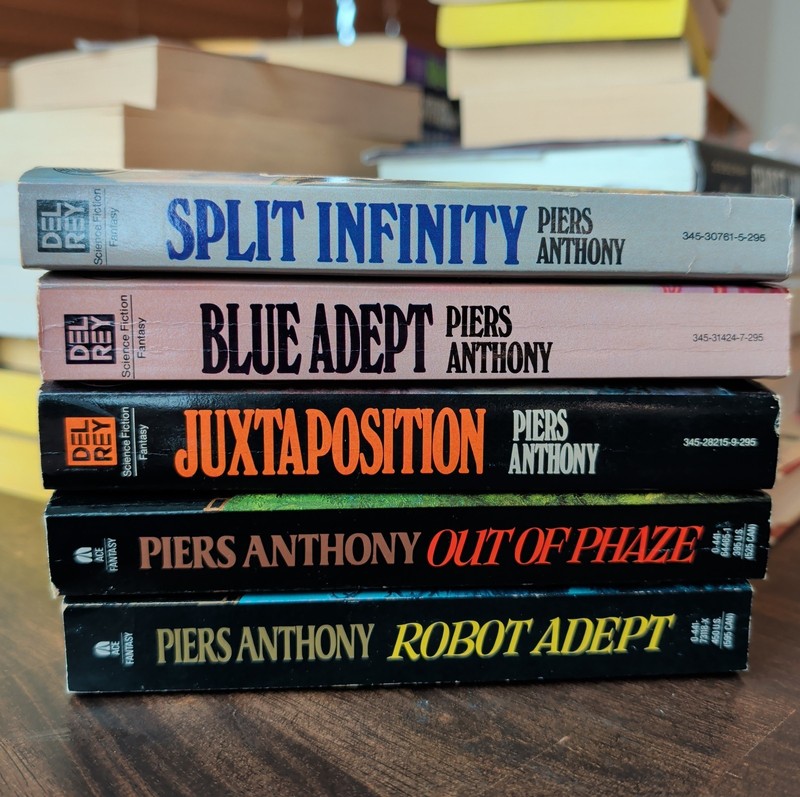 Piers Anthony Apprentice Adept Books 1-5 Lot Fantasy Sci-Fi Series Paperback Set