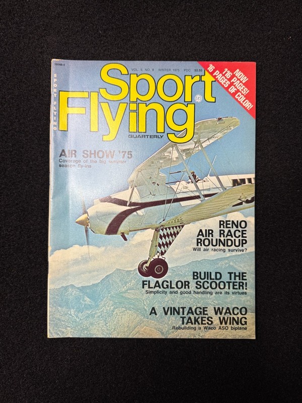 Sport Flying Quarterly Magazine 1975 Winter Issue Aviation Aircraft Air Shows