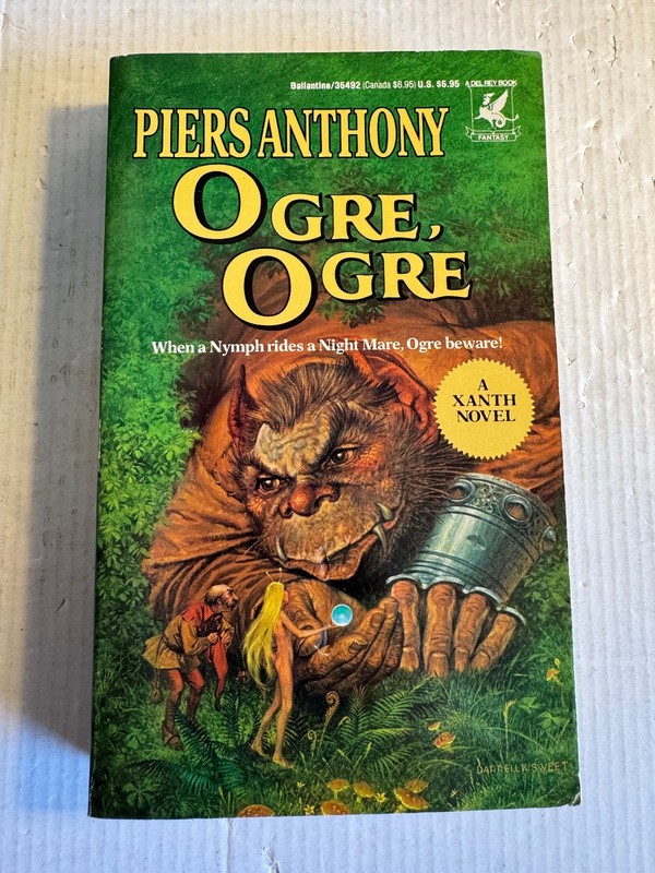 Ogre Ogre Piers Anthony Very Good 1982 Del Rey Vintage Paperback Xanth