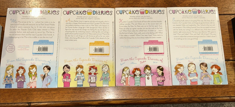Lot of 4 Cupcake Diaries Books i 2, 4, 5, 6, in series Katie, Mia, Emma, Alexis gallery