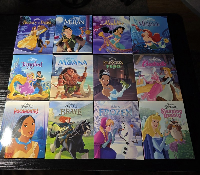 12 Disney Princess Mini PB Storybooks Ariel Belle Cinderella Autumn Publishing
