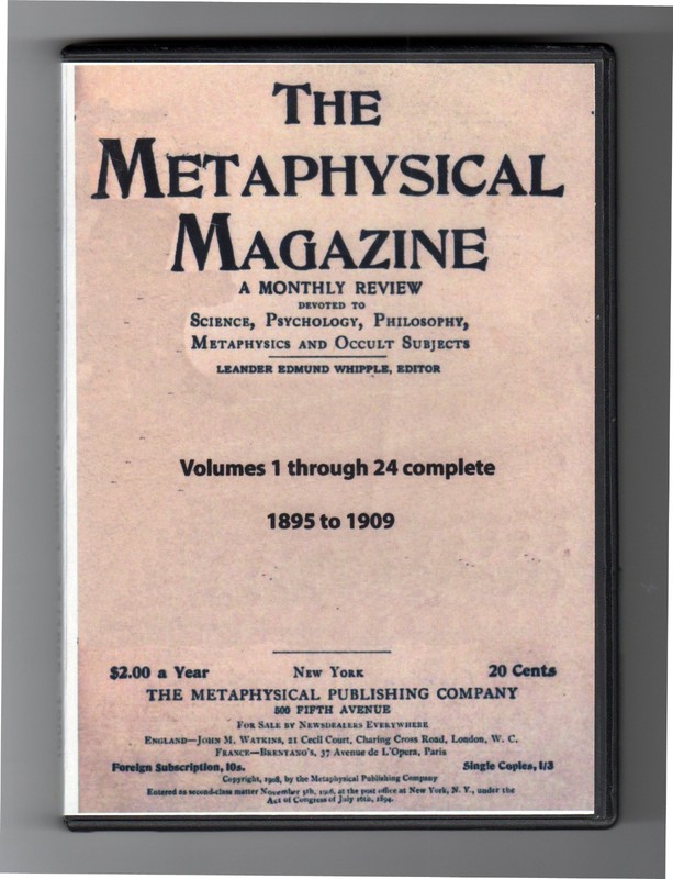 Metaphysical Magazine 1895-1908 full run on DVD or USB . 130 issues (occult).