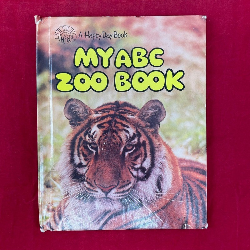 Vintage 1983 Happy Day Books My ABC Zoo Book Hardcover Children’s Book