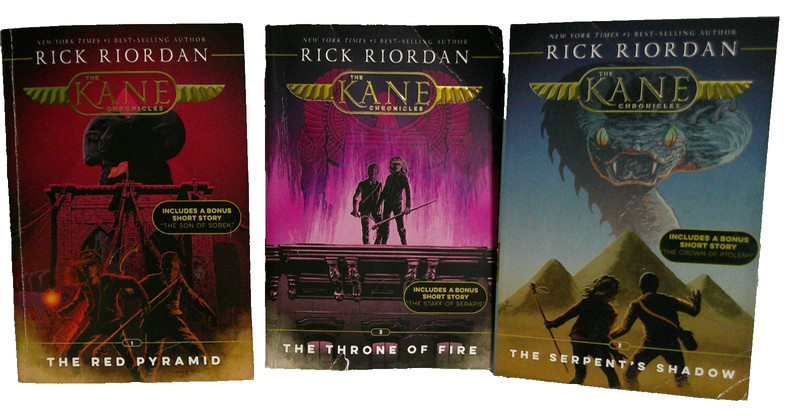 Books 1-3 The Kane Chronicles, The Red Pyramid, Throne of Fire, Serpent’s Shadow
