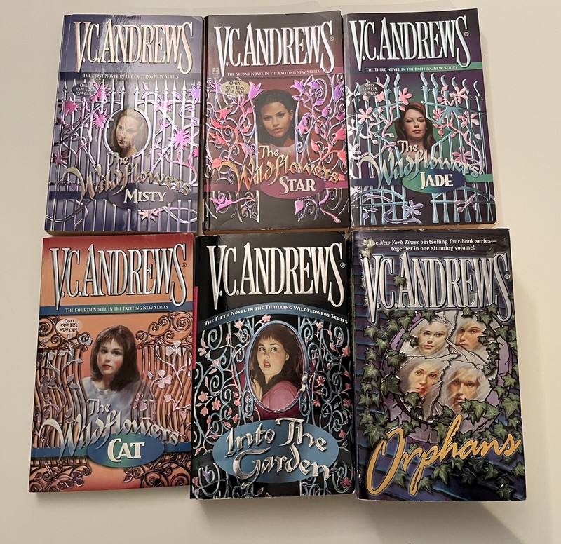 Lot of 6 VC Andrews COMPLETE WILDFLOWERS Series Vols 1-5 and Orphans 4 in 1 vol