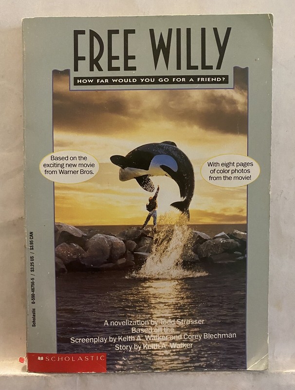 Free Willy (1993, PB) First Scholastic Printing Movie Tie In – Photos