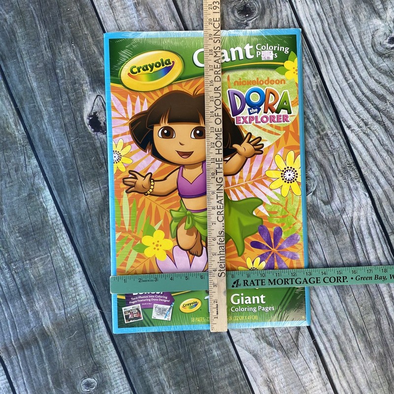 Sealed Dora The Explorer 18 Jumbo Giant Coloring PAGES K-mart Sticker Crayola gallery