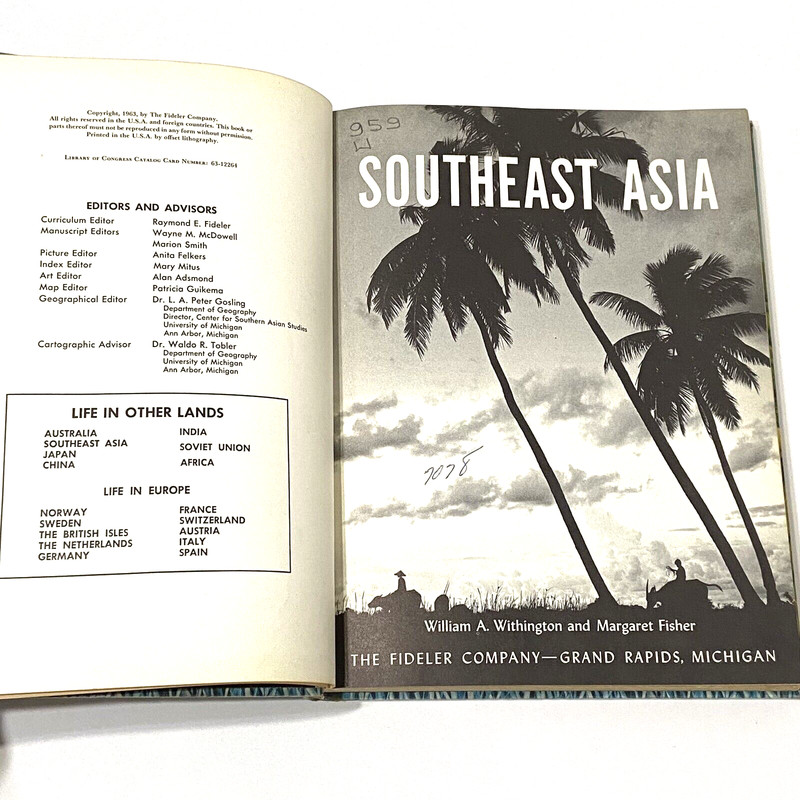 Southeast Asia (1963, HC) Ex-Library By William Withington and Margaret Fisher gallery