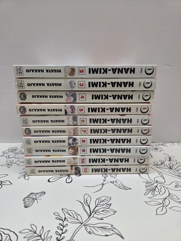 Lot of HANA-KIMI Manga Paperbacks Volumes 2-10, 13 English Hisaya Nakajo Series