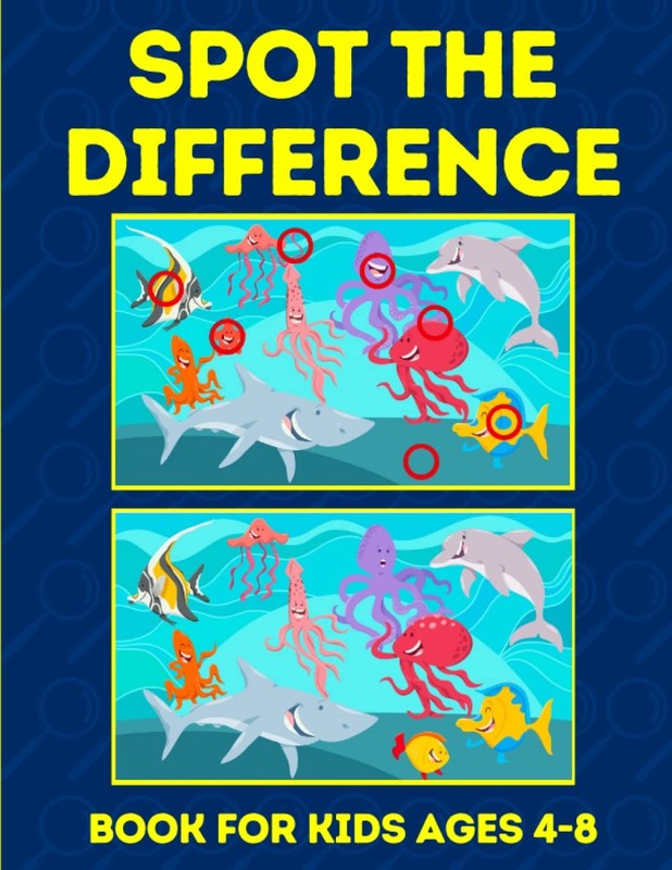 Spot the Difference Book for Kids ages 4-8: Seek and Find Hidden Picture Act…