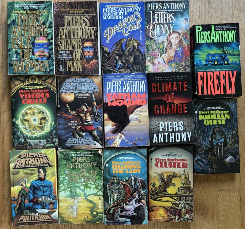 Lot 14 PIERS ANTHONY Fantasy Novels Cluster Geodyssey