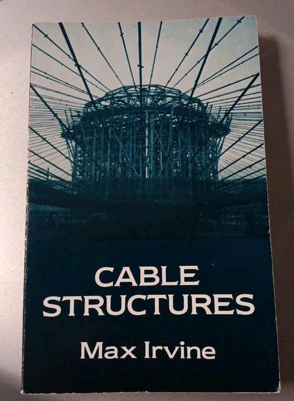 Cable Structures By Irvine, H. Max VG Trade Paperback Book Bridge Construction
