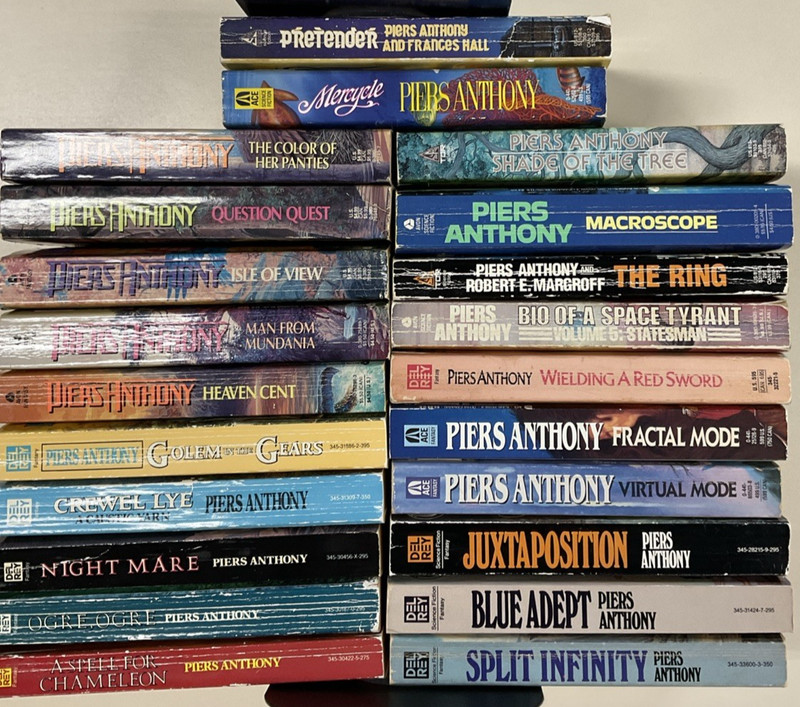 Piers Anthony PB Lot of 22 Mixed Series Xanth Apprentice Adept Mode Books & more