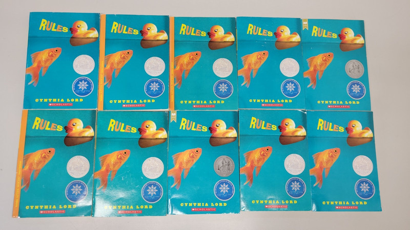 Guided Reading Lot of 10 Rules by Cynthia Lord Class Set Paperback Books