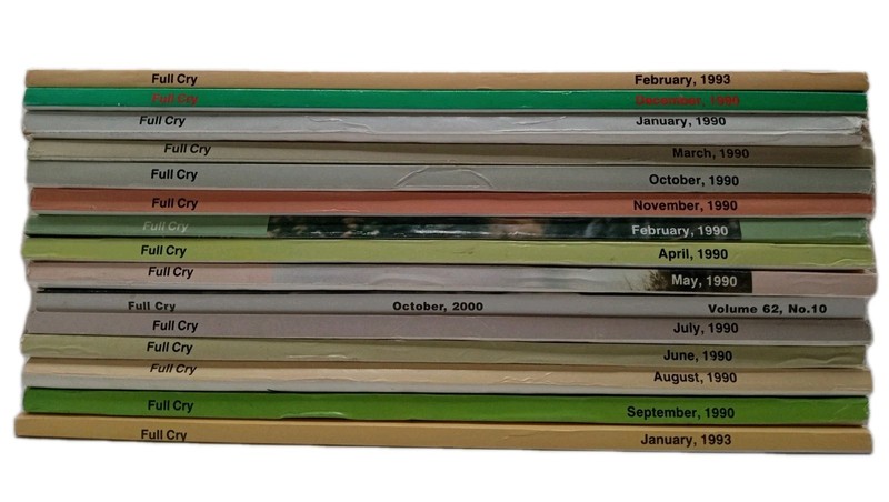 15 Vintage Full Cry Magazine Lot Coon Dog Hunting Journals 1990s gallery