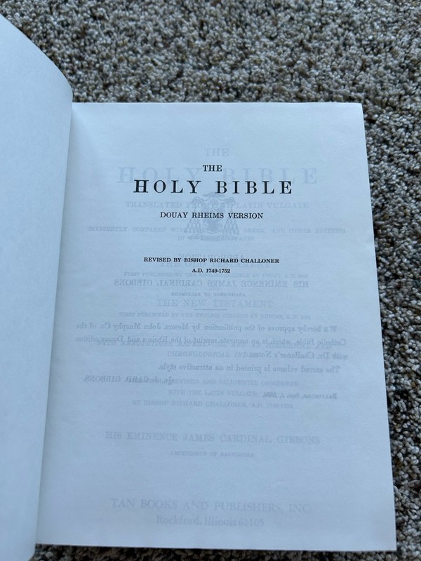 The Holy Bible Douay Rheims Version Catholic 1989 Orthodox Hardcover Black F26 gallery