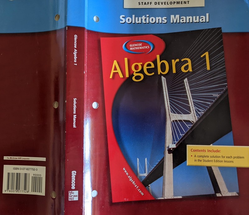 Algebra 1 Solutions Manual by glencoe (2002-05-03) – paperback mcgraw-hill-s…