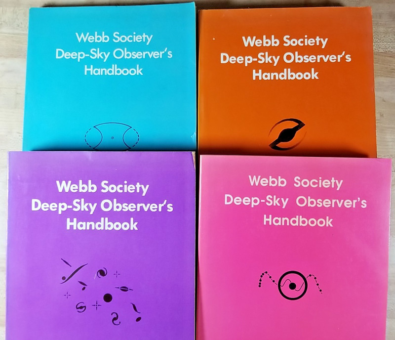 Webb Society Deep Sky Observer’s Handbooks Lot of 4 Vols. 2 4 5 8 Galaxies Stars