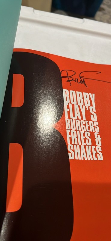 Bobby Flay Hand Signed Cookbook “ Burgers, Fries & Shakes”, 154 Pages, HC gallery
