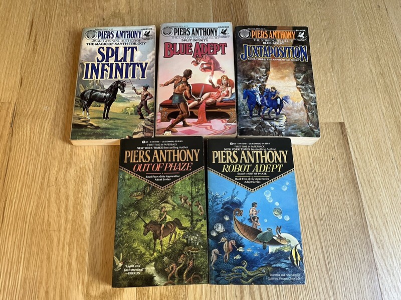 APPRENTICE ADEPT Lot Series 1-5 by Piers Anthony Fantasy Paperback Vintage