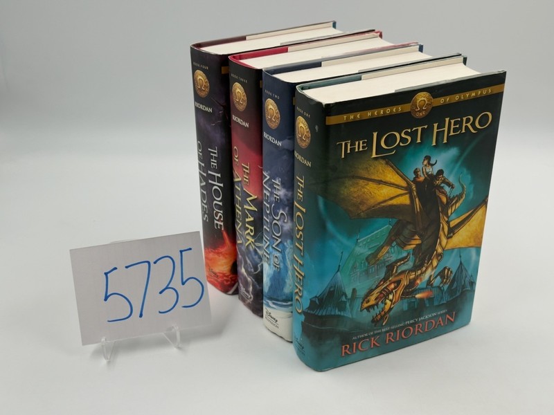 Rick Riordan Heroes of Olympus #1-4 HC DJ FE Disney Hyperion 2010-2013