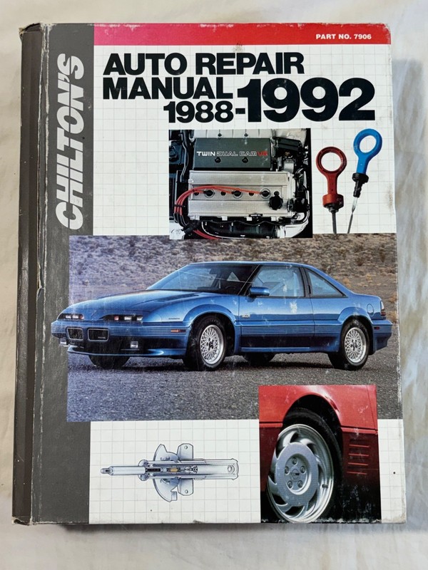 Chilton Auto Repair Manual 1988-1992 American Cars Part 7906 Used