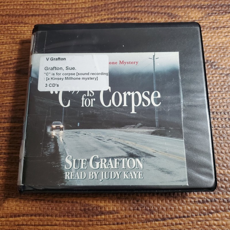 “C” Is for Corpse Sue Grafton 3 CD Abridged Mystery AudioBook Ex-Library