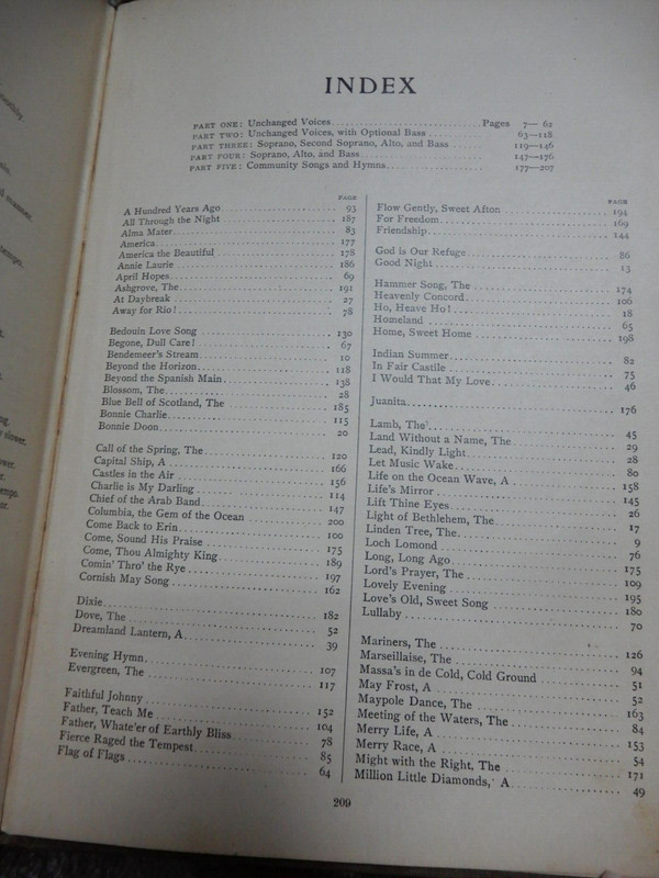 ANTIQUE 1918 JUNIOR SONGS BY HOLLIS DANN 207 PAGES gallery