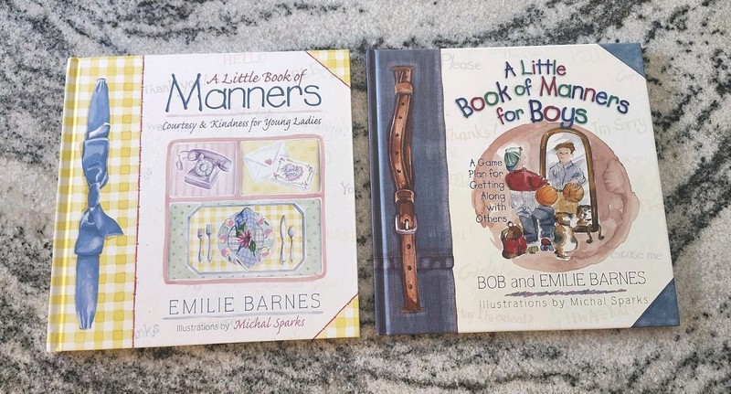 Lot of 2 A Little Book of Manners For Boys And Young Ladies by Emilie Barnes