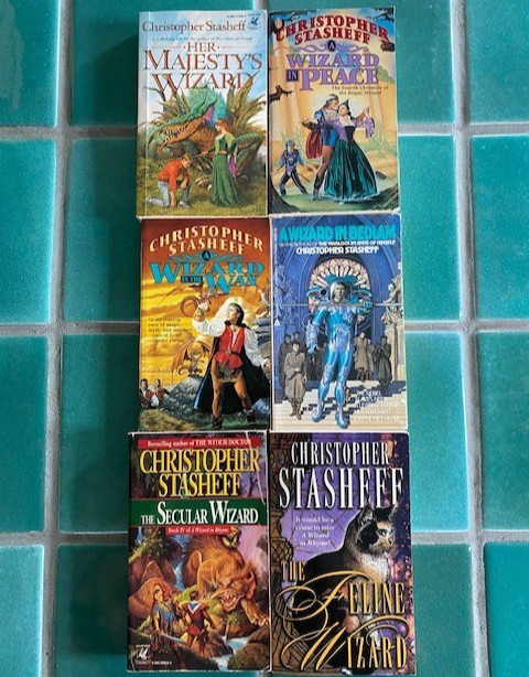 Christopher Stasheff PB lot Rogue Wizard, Rhyming Wizard Series, 1st paperback