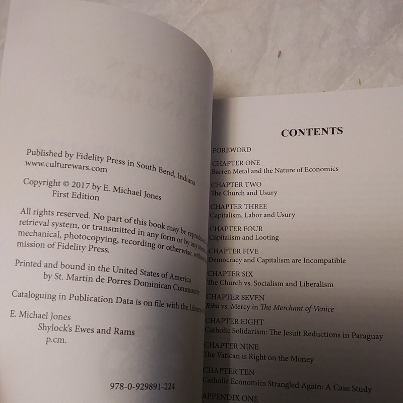 Shylock's Ewes and Rams: Economics and Morality by E. Michael Jones PB gallery