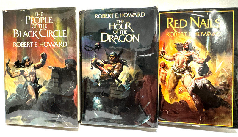 Lot of 3 Robert Howard Conan Red Nails Hour Dragon People Black Circle Hardcover