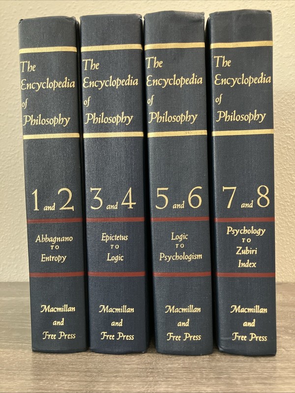 Encyclopedia of Philosophy Complete Set 8 Vols in 4 Paul Edwards MacMillan Pub