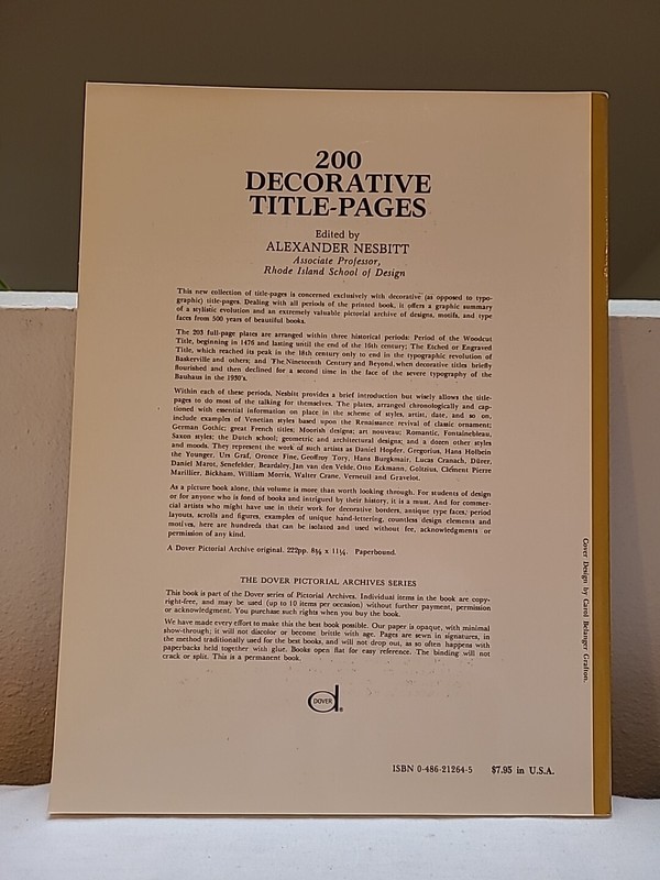 Two Hundred Decorative Title Pages by Nesbitt, Alexander [18] gallery