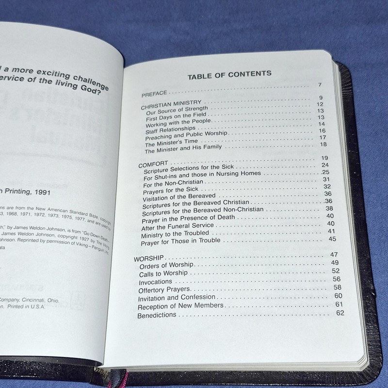 Christian Minister's Manual Roderick E Huron, Black Imitation Leather 1984 1991 gallery