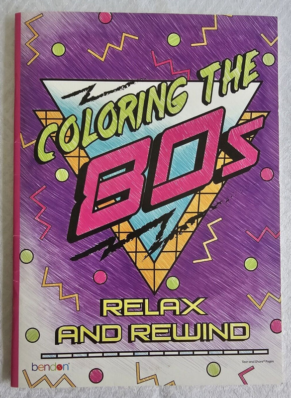 Coloring The 80s Relax and Rewind Any Age Coloring Book 16 Pages to Color