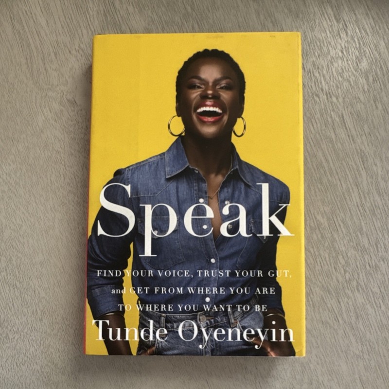 Speak by Tunde Oyeneyin Hardcover Self-Help Personal Growth Dust Jacket
