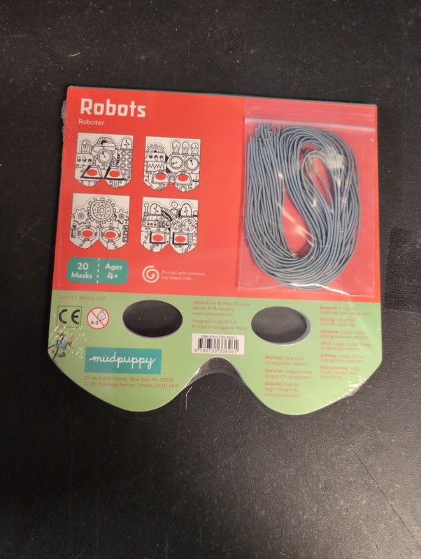 Robots Make-A-Mask by Mudpuppy Press Staff (2013, Toy; Plush; Doll) gallery