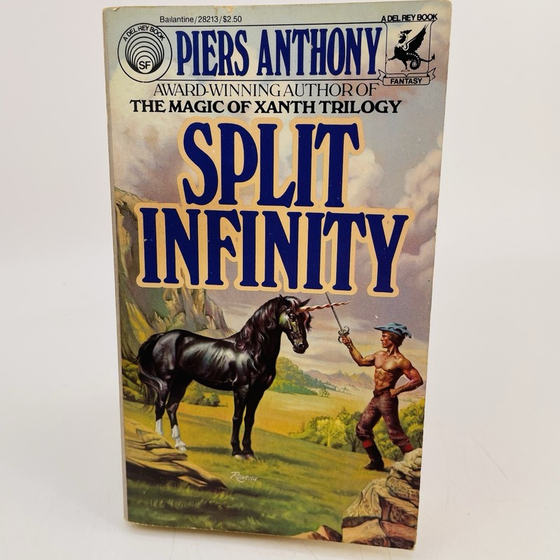 Split Infinity By Piers Anthony Vtg PB Sci-fi Fantasy Del Rey SFF Xanth Trilogy