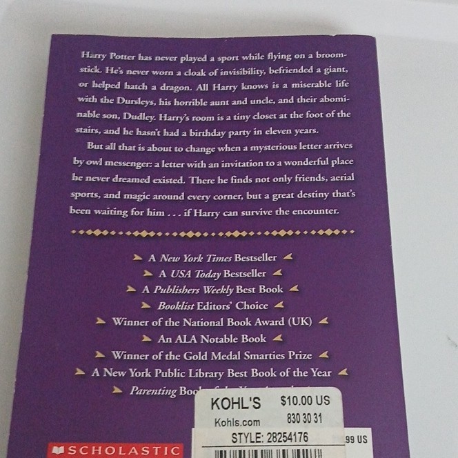 Harry Potter: Sorcerer's Stone by J.K. Rowling Scholastic Paperback Fantasy gallery