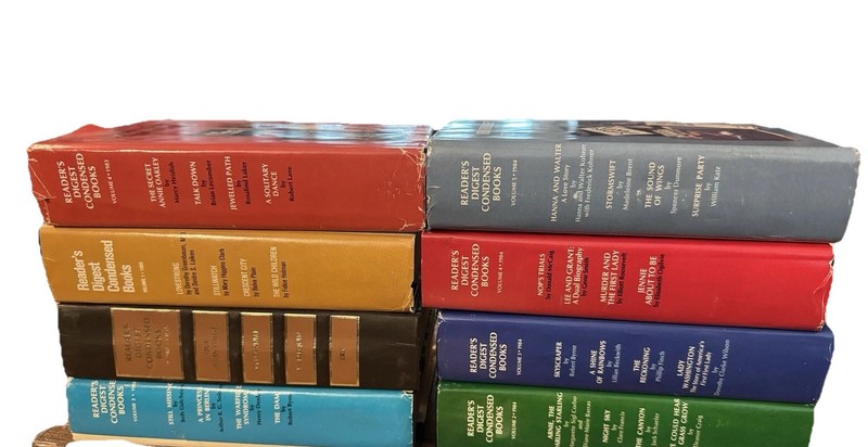 Reader’s Digest Condensed Books Lot of 8 (1975, 1980–1985) Vintage HC-Staging