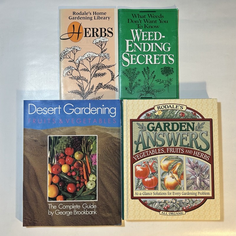 Lot 4 Gardening Books Rodale’s Garden Answers Desert Weed Ending Secrets Herbs