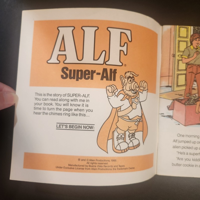 1988 Vintage Alf Super Alf Paperback Book 289DC No Cassette 24 Pages gallery